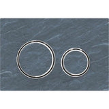 GEBERIT GE Betaetigungsplatte Sigma50 2-Mengen mustang-schiefer, Ringe verchromt, round   – 115.884.JM.1