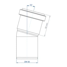 POLOPLAST PO Bogen POLO-KAL NG DN 50/15Grad   – 02120
