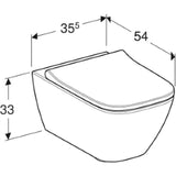 GEBERIT SANITAER Geberit Smyle Square Set WWC Tiefsp.weiß Rimfree geschl. überlapp. Deckel AbsA QR   – 500.683.00.2