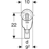 GEBERIT GE UP Siphon fuer Geraete 1 Anschluss, Abdeckrosette chrom   – 152.234.21.1