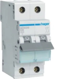 HAGER LS-Schalter 1P+N 6kA C-16A 2M  – MCN516