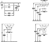 VILLEROY&BOCH V&B Avento Handwaschbecken 45cm mit ÜL, 1 HL, weiß  – 73584501