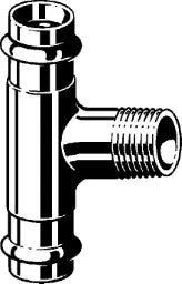 VIEGA Viega T-Stück mit SC Sanpress 2217.1 in 22mm x R3/4 x 22mm Siliziumbronze   – 194 123