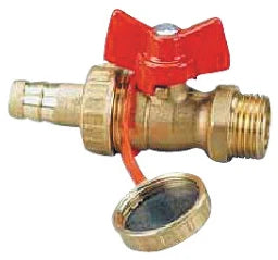 HERZ Herz KFE-Hahn m.Schlauchtuelle u.Ueber wurfmutter PN10 1/2" Fig.2512(01)   – 1251201