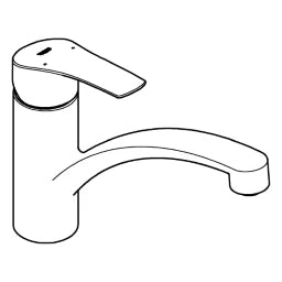 GROHE Grohe Eurosmart Einhand-SPT-Batterie flacher Auslauf chrom   – 33 281 003