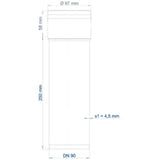 POLOPLAST PO Steckmuffenrohr POLO-KAL 3S DN 90/250  – 102411