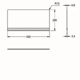 KWC AUSTRIA KWC Sirius Rückwand 500x250x4mm zu Wandausguss aufsteckbar   – 2000057029