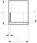 FISCHER GEORG GF Reduktion kurz PVC-U d 63x40   – 721900359