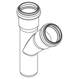 REHAU RAUPIANO PLUS Einfachabzweig DN 32/32, 45 Grad   – 11326071001
