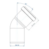 POLOPLAST PO Bogen POLO-KAL NG DN 50/45Grad   – 02122