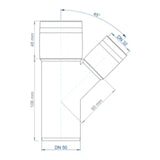 POLOPLAST PO Abzweig POLO-KAL XS DN 50/32/45Grad  – 102209