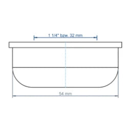 POLOPLAST PO Steckdichtung POLO-KAL 1 1/4", Alt Da 54mm   – 02378
