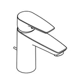 KLUDI Kludi Pure&Solid WT-Einhandmischer 100 DN15 mit Ablaufgarnitur   – 342900575