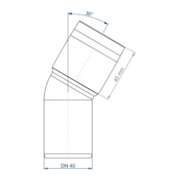 POLOPLAST PO Bogen POLO-KAL XS DN 40/30Grad  – 102111