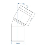 POLOPLAST PO Bogen POLO-KAL XS DN 40/30Grad  – 102111