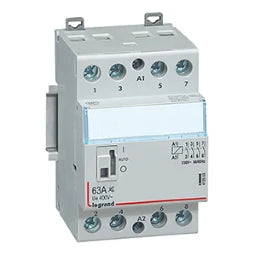 LEGRAND Installationsschütz 230V 63A, 4S mit Handschalter, brummfrei   – 412563