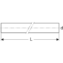 GEBERIT GE Spuelbogenverlaengerung f. Wand-WC d45mm, L1m   – 152.170.16.1