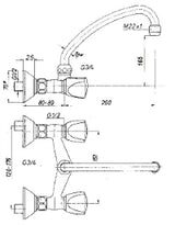 SCHMIEDL GS Spültischbatterie 1/2" Atmos Glasklar   – GS1401P