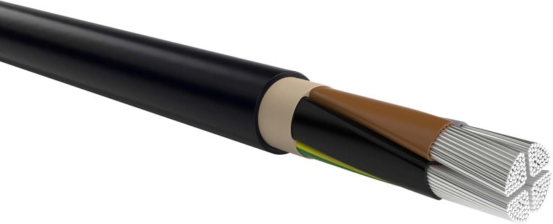 PVC-isolierte Kabel mit Aluminiumleiter E-AYY 3X240/120 SM SW Eca Schnittlänge