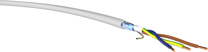 PVC-Mantelleitung geschirmt Bioleitung (N)YM(ST)-J 3X2,5/1,5 GR Eca Ring 100 m