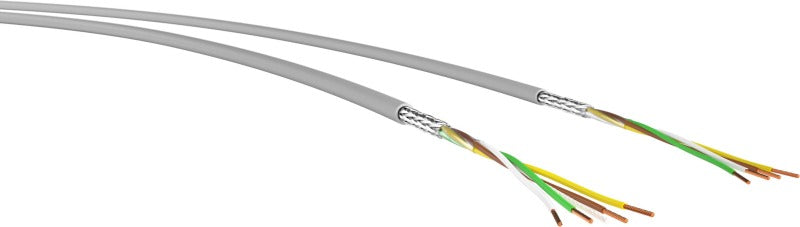 Elektronik-Steuerleitung mit Abschirmung aus verzinntem Kupfergeflecht LiYCY 4X0,34 GR Eca Schnittlänge
