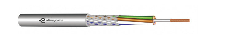 Elektronik-Steuerleitung mit Abschirmung aus verzinntem Kupfergeflecht LiYCY paarig 3X2X0,25 GR Eca Schnittlänge