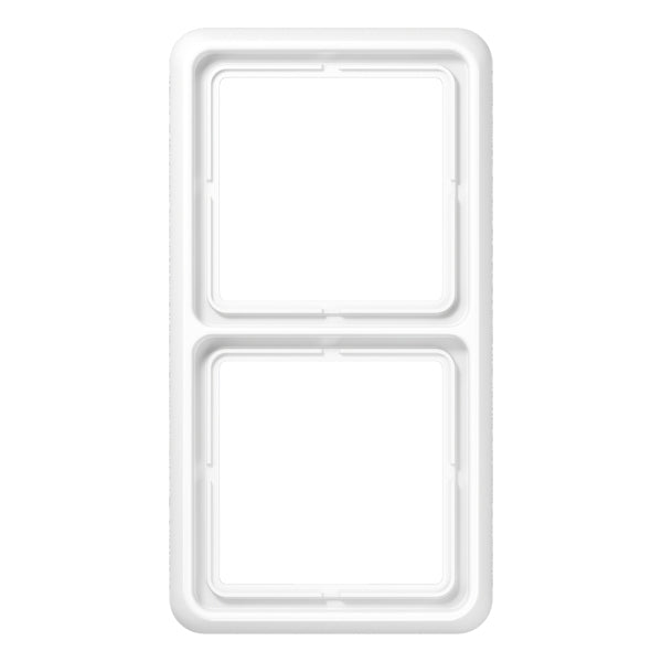 Rahmen 2fach, senkrechte und waagerechte Montage, Duroplast, CD500, alpinweiss – CD582WW