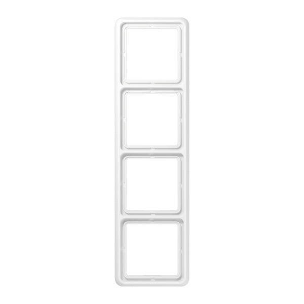Rahmen 4fach, senkrechte und waagerechte Montage, Duroplast, CD500, alpinweiss – CD584WW