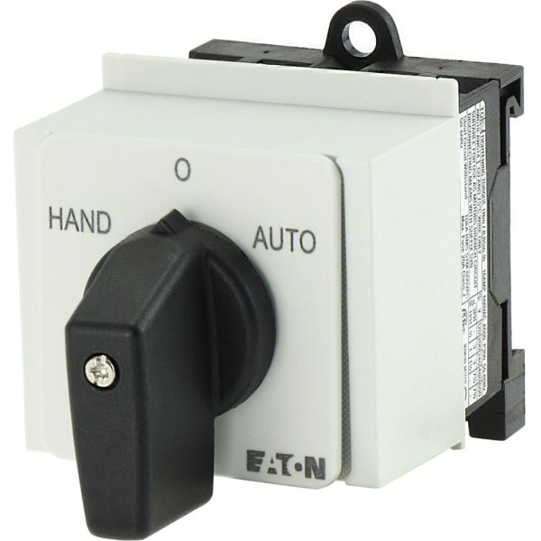Umschalter, T0, 20 A, Verteilereinbau, 1 Baueinheit(en), Kontakte: 2, 45 °, rastend, mit 0-Stellung, HAND-0-AUTO, Abwicklungs Nr. 15431 – 026991