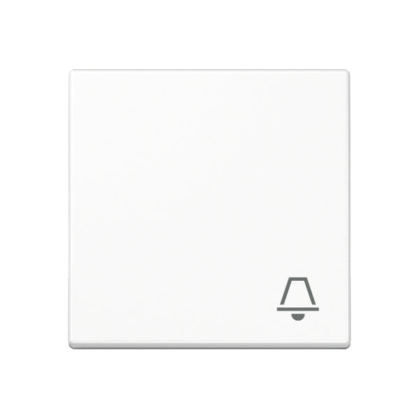 Wippe 1fach, Symbol Klingel, Duroplast, Serie A, alpinweiss – A590KWW