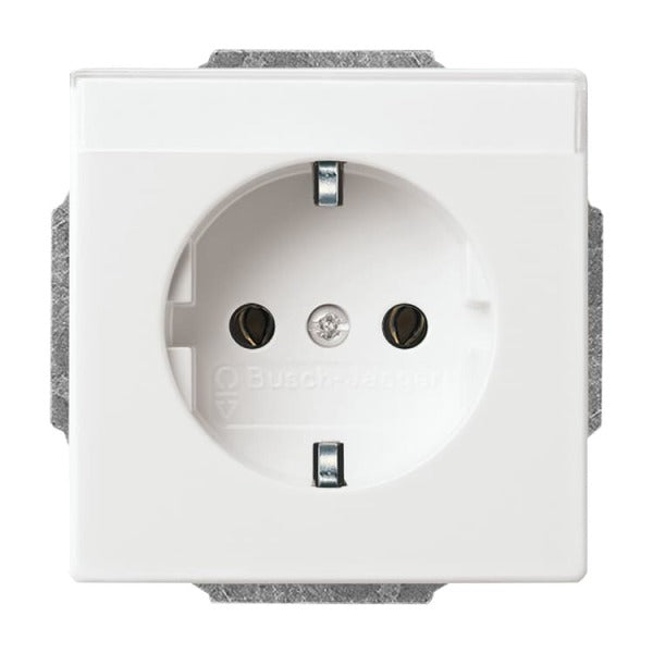 SCHUKO Steckdosen-Einsatz mit Beschriftungsfeld studioweiß - Plattform 63 – 2CKA002011A3727