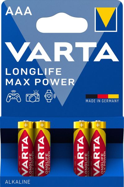 Batterie Longlife MaxPow. Alka. AAA Micro LR03 1.5V 1Bli=4St – 4703101404