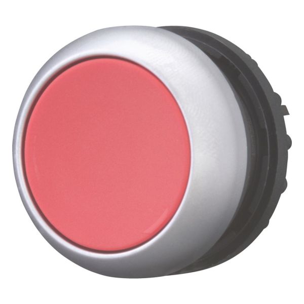 Drucktaste, RMQ-Titan, flach, tastend, rot, unbeschriftet, Frontring Titan – 216594