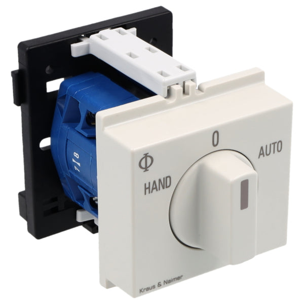 KRAUS&NAIMER Umschalt.m.0,2polig,60°,45mm-Schnappbef. Ith=20A, P=5,5 kW(AC3,400V AC),2x2,5 mm²  – 70009103