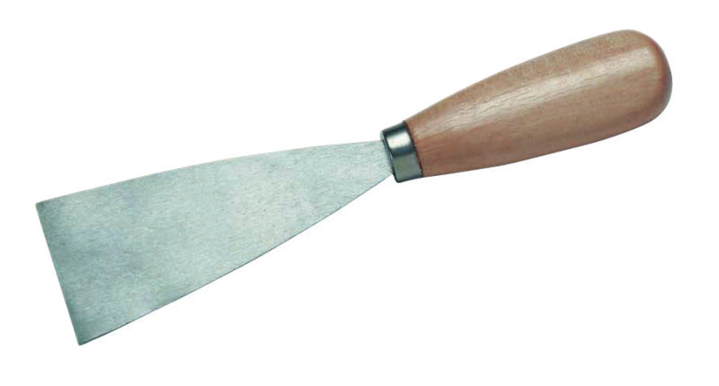Malerspachtel Stahl mit ovalem Holzheft L=185mm Breite=40mm – 131324