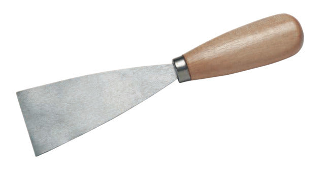 Malerspachtel Stahl mit ovalem Holzheft L=205mm Breite=50mm – 131326