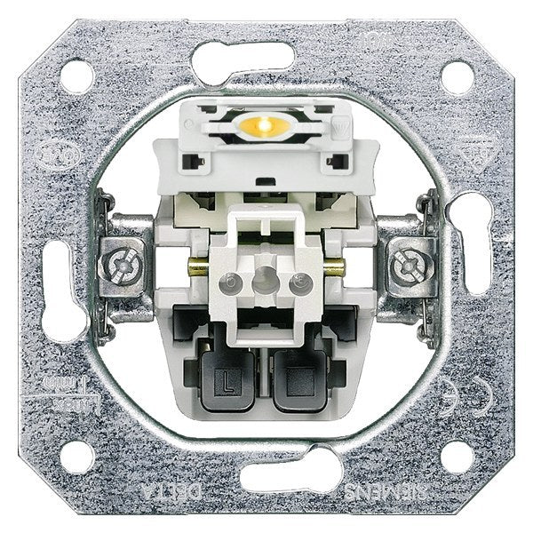 SIEMENS Kontroll-Wechselschalter mit LED DELTA Geräteeinsatz UP   – 5TA2108