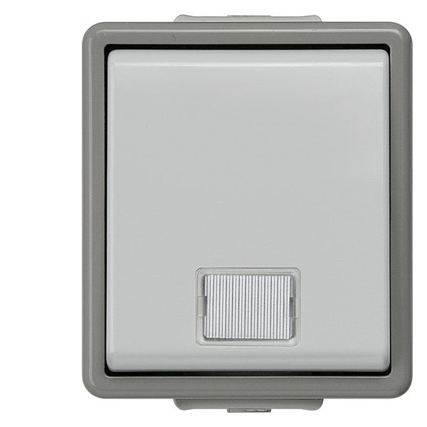 DELTA fläche IP44, AP dunkelgrau/hellgrau Kontrollschalter Wechsel 10A 250V, . – 5TA4710