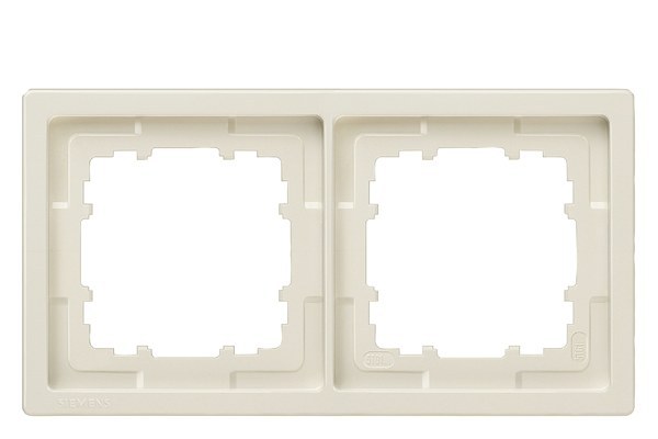 DELTA style, titanweiß Rahmen, 2-Fach, 153x 82mm – 5TG1322