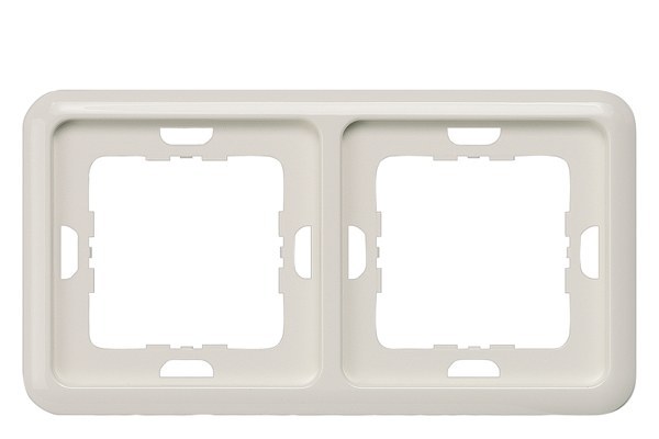 DELTA profil, titanweiß Rahmen, 2-Fach, 151x 80mm – 5TG1812