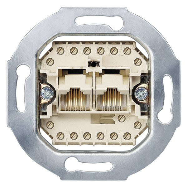 DELTA UAE Anschlussdose ungeschirmt, 2x 8-polig, RJ11/12 u. RJ45, Kat. 3-8/8 – 5TG2406