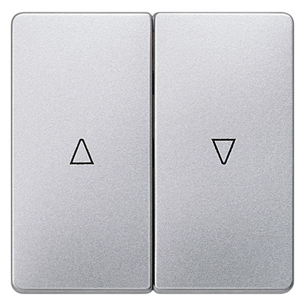 DELTA i-system Wippe 2-fach mit Jalousiesymbolen Auf/Ab, aluminiummetallic – 5TG6254