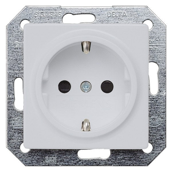 DELTA i-system SCHUKO-Steckdose mit erhöhtem Berühungsschutz, aluminiumetallic – 5UB1934