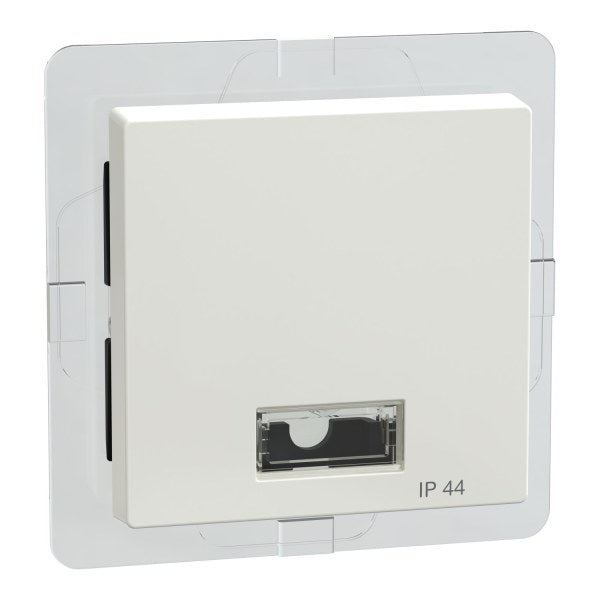 Wippe mit rechteckigem Symbolfenster IP44, polarweiß glänzend, System M – 432719