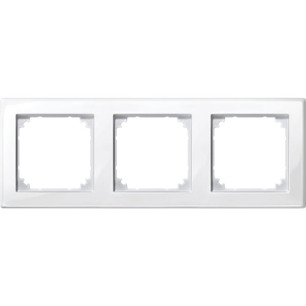 MERTEN M-SMART-Rahmen, 3fach, polarweiß glänzen d  – 478319