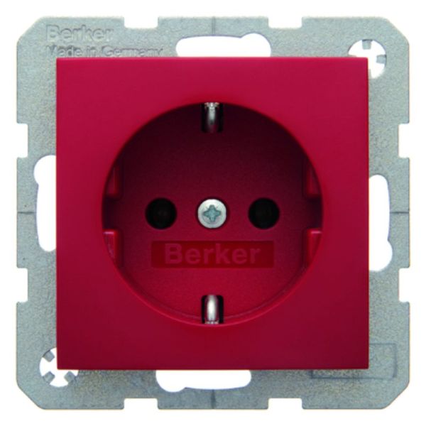 BERKER Steckdose SCHUKO S.1 rot, glänzend   – 47438912