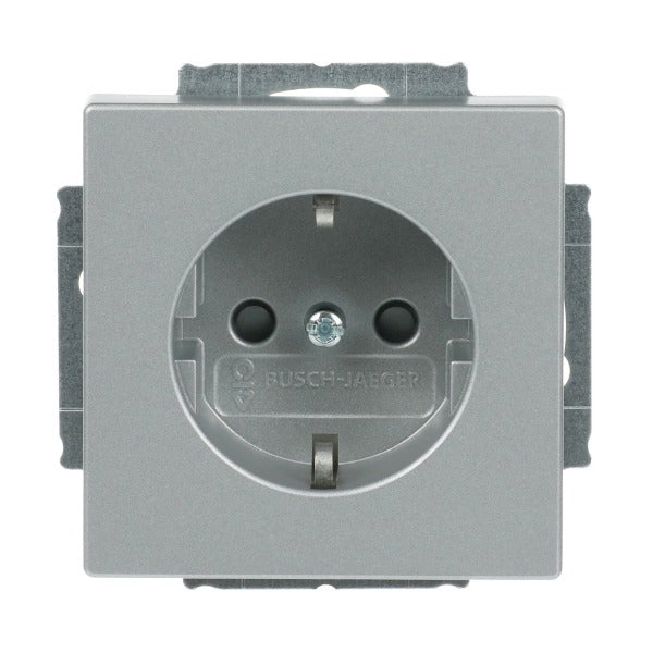 SCHUKO Steckdosen-Einsatz Safety+ alusilber - Plattform 63 – 2CKA002013A5272