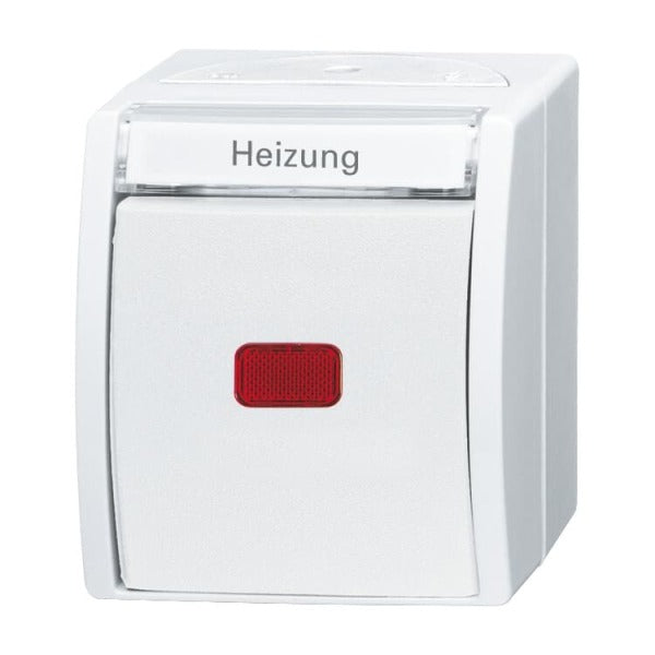 Heizungsschalter Aus- und Wechselschaltung mit Glimmlampe alpinweiß - ocean – 2CKA001085A1631