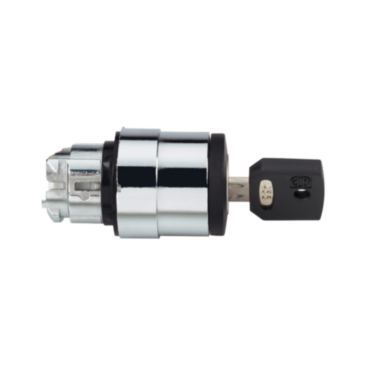 Schlüsselschalter Frontelement XB4, Metall, 22mm, schwarz, 2 Stell., tastend – ZB4BG6