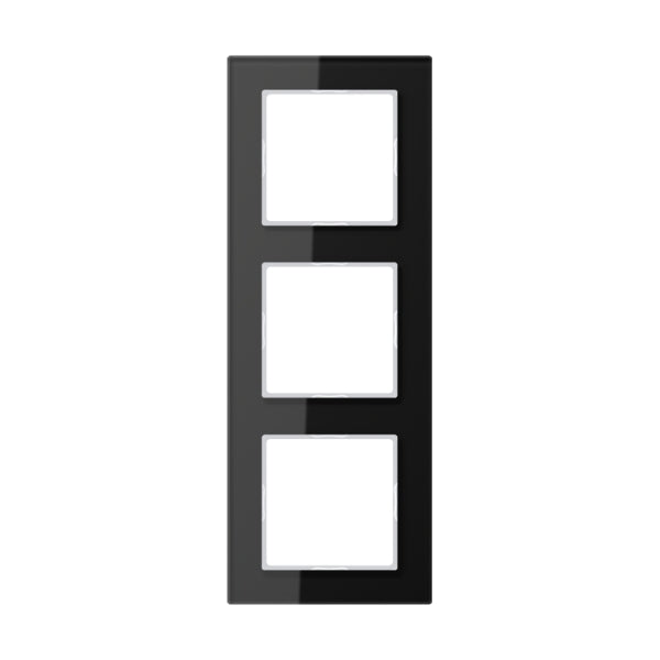 Glasrahmen 3fach, senkrechte und waagerechte Montage, Glas, ACREATION, schwarz – AC583GLSW